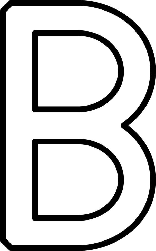 Capital B Icon vector