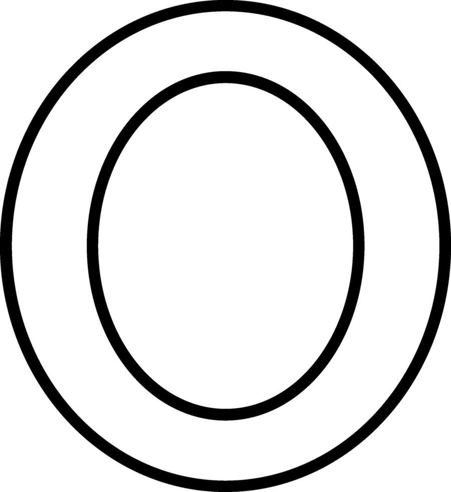 Small o Icon vector