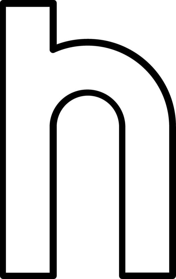 Small n Icon vector