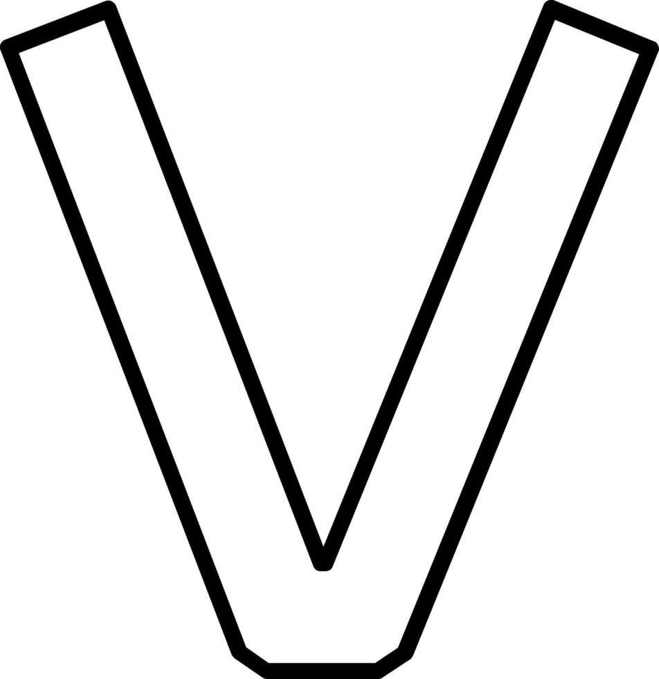 Small v Icon vector