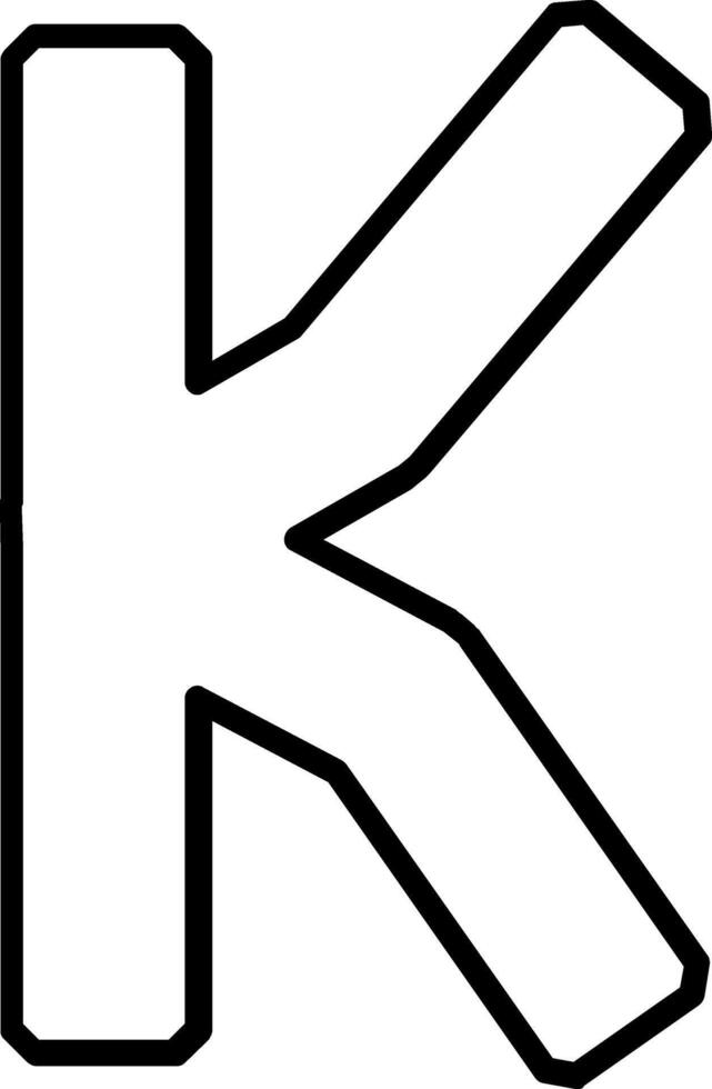 Small k Icon vector