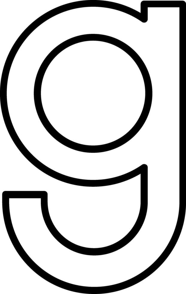 Small g Icon vector