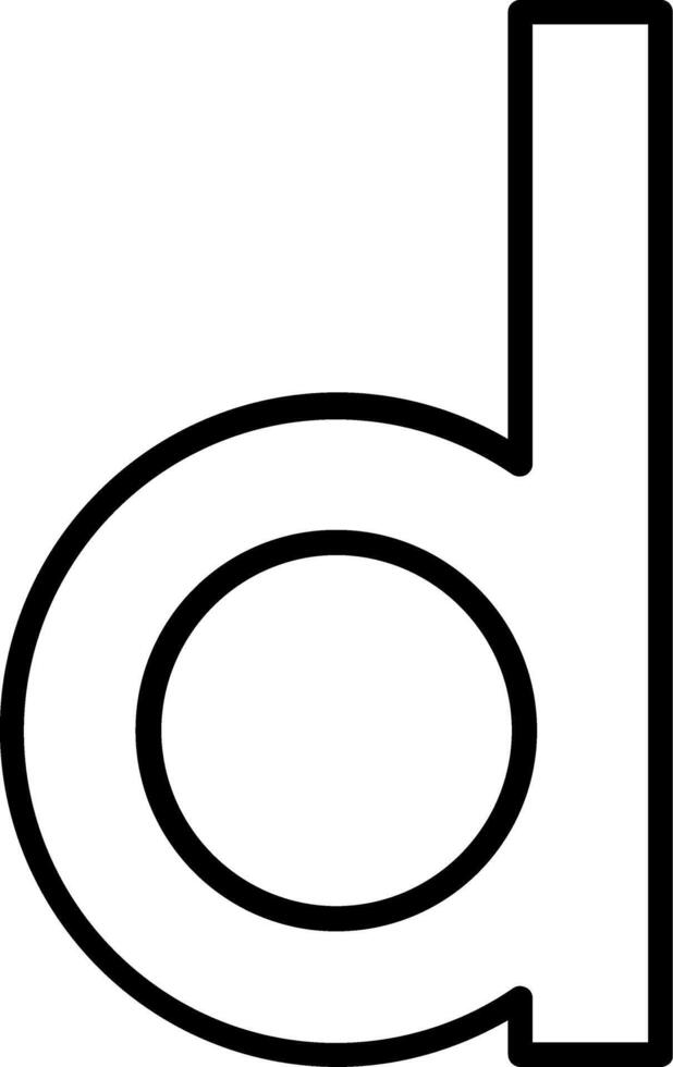 Small d Icon vector