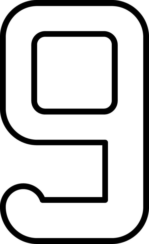 Nine Line Icon vector