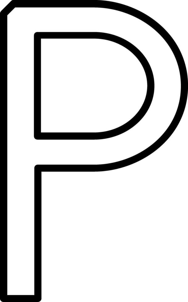 Capital P Icon vector