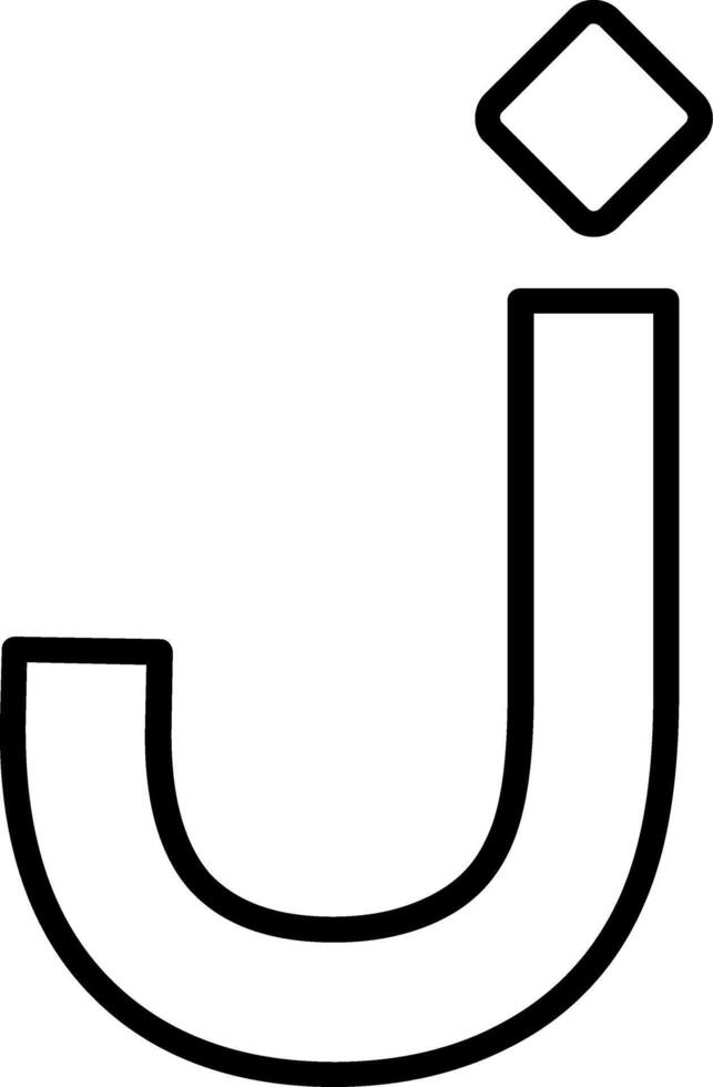 Small j Icon vector