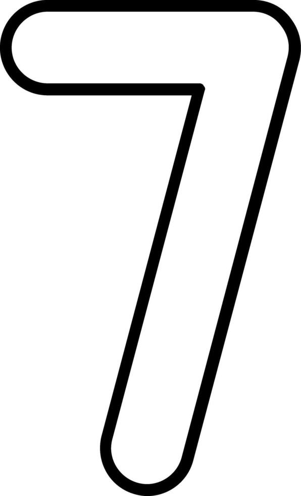 Seven Line Icon vector