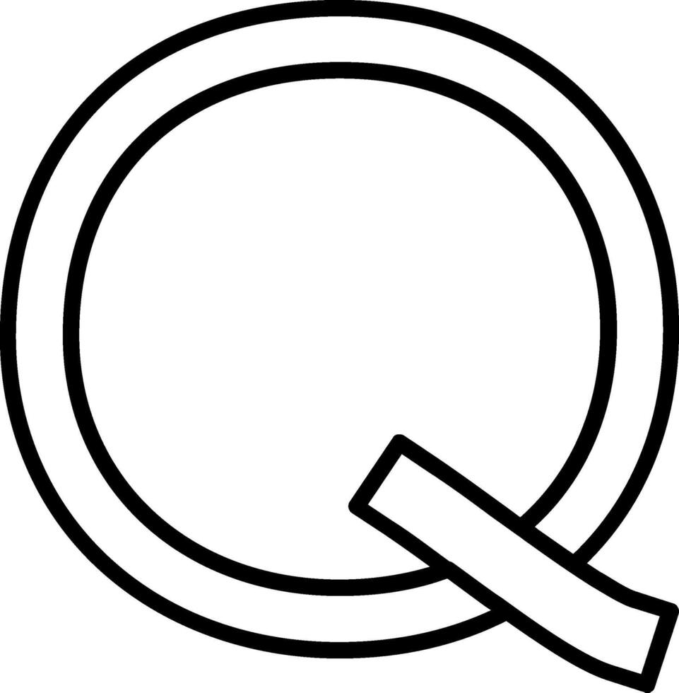 Capital Q Icon vector