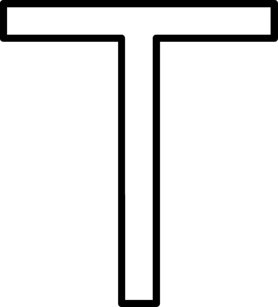 Capital T Icon vector