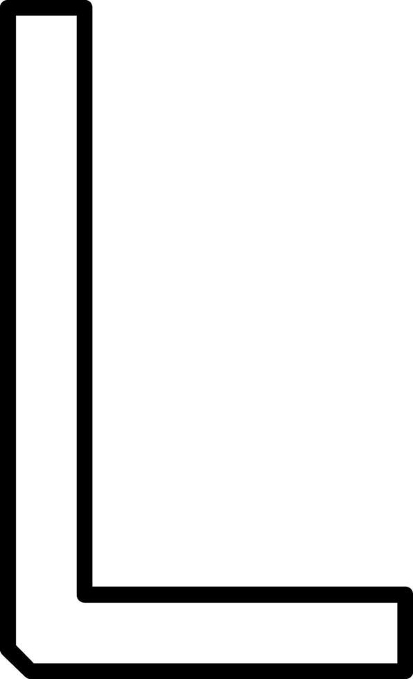 Capital L Icon vector