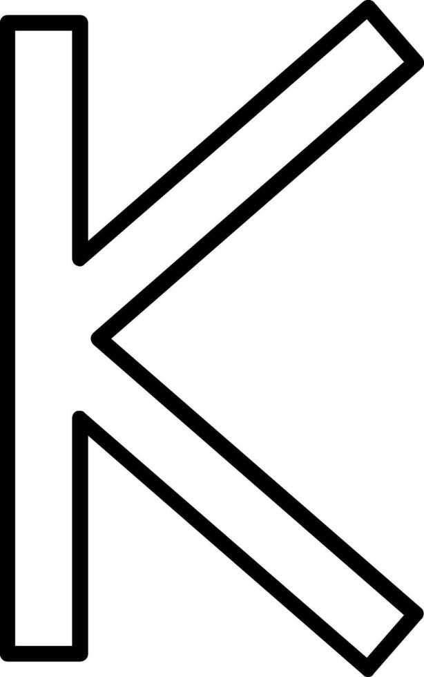 Capital K Icon vector