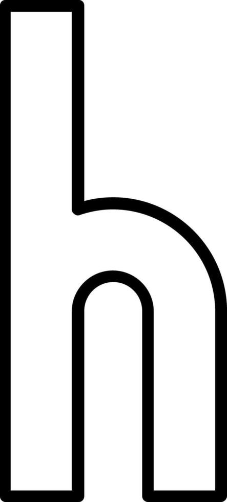 Small h Icon vector
