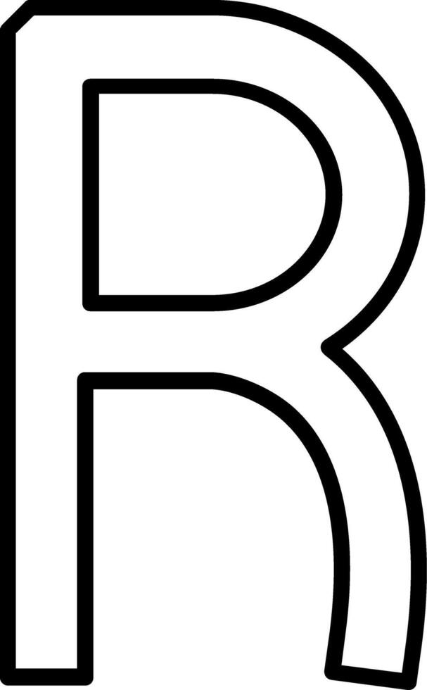 Capital R Icon vector