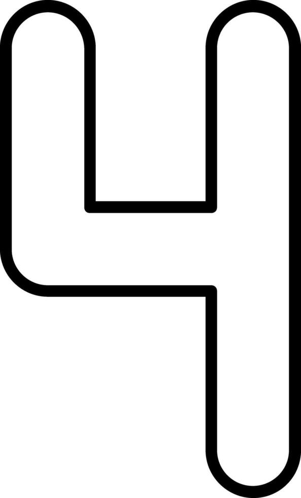 Four Line Icon vector