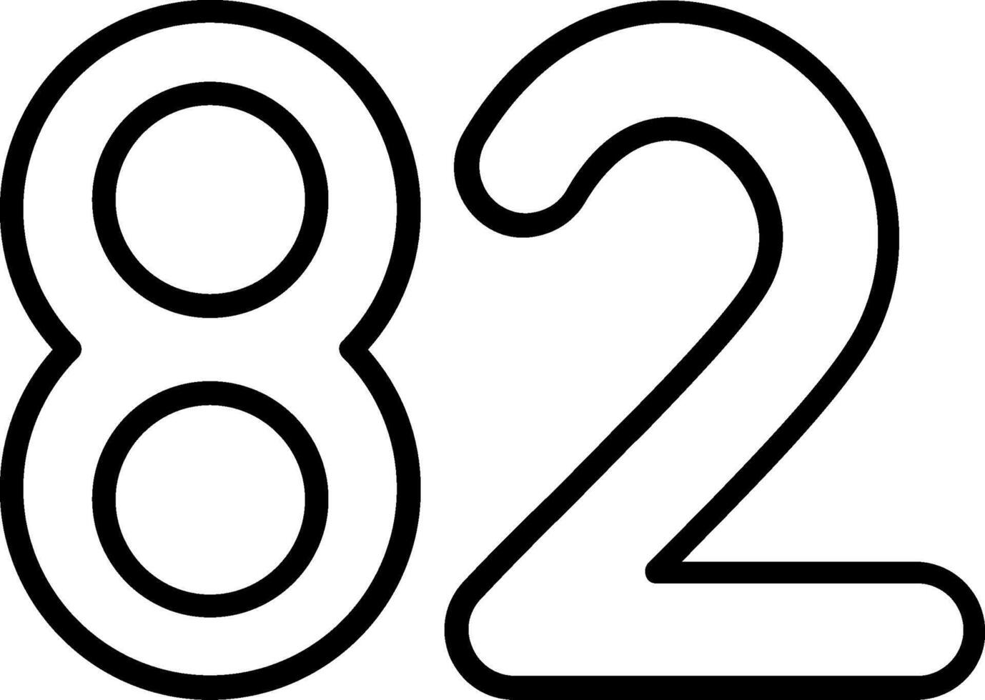 Eighty two Line Icon vector