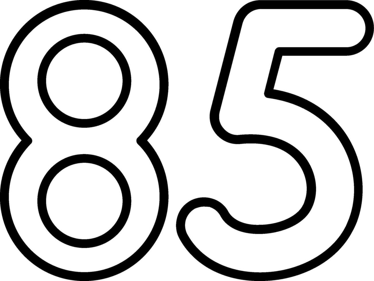 Eighty five Line Icon vector