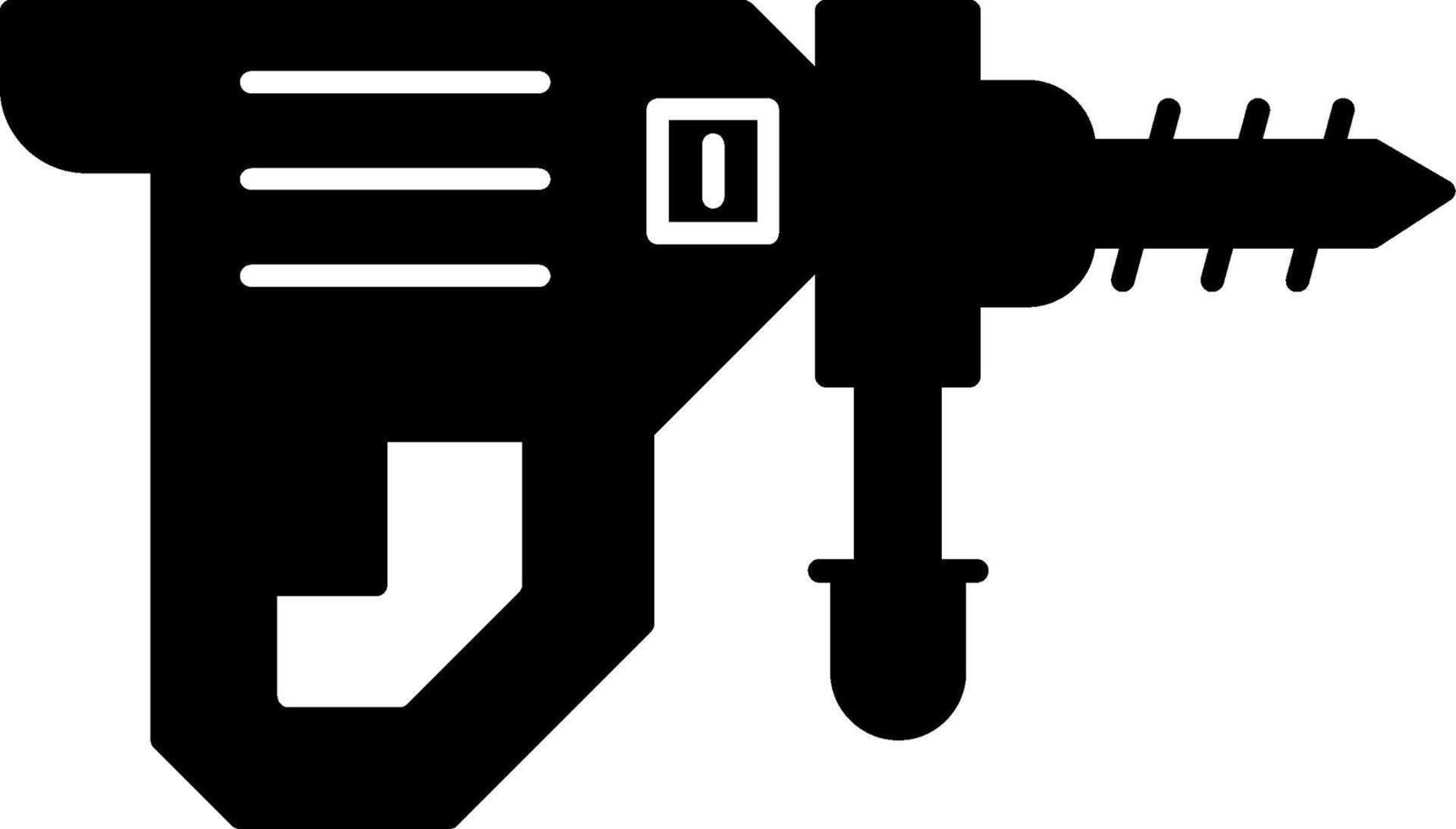 Rotary Hammer Glyph Icon vector