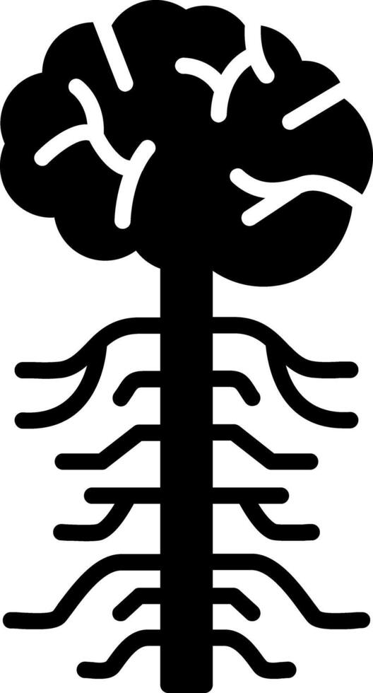 Nervous System Glyph Icon vector