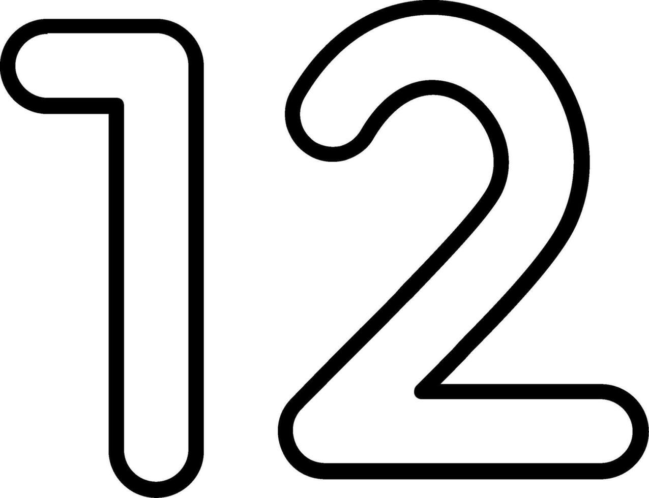 Thirteen Line Icon vector