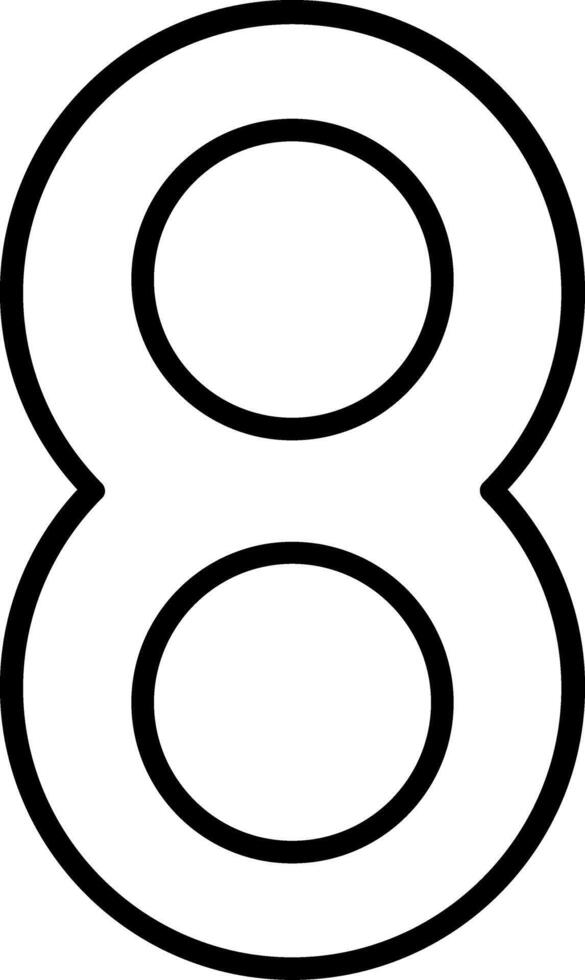 Eight Line Icon vector