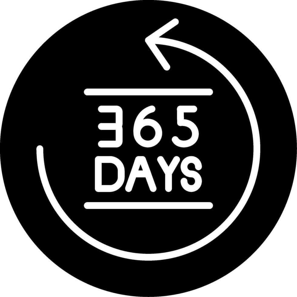 365 Days Glyph Icon vector