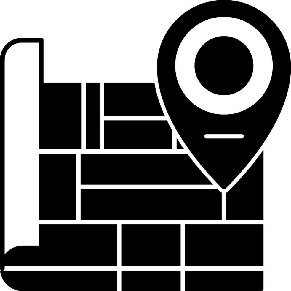 Pin Location Glyph Icon vector