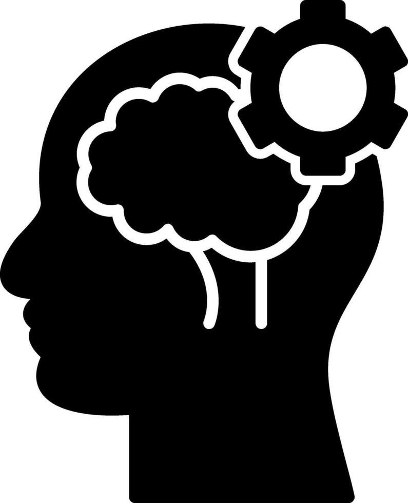 Cognitive Function Glyph Icon vector
