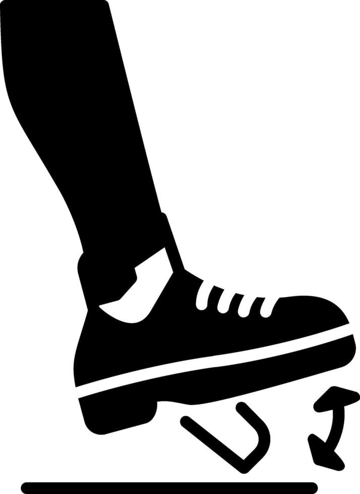 Ankle Flex Glyph Icon vector