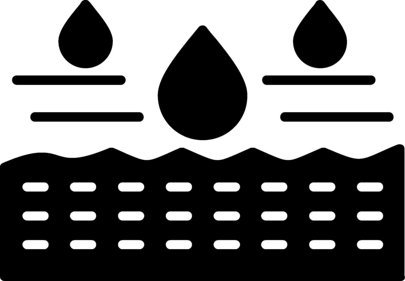 Hydrating Glyph Icon vector