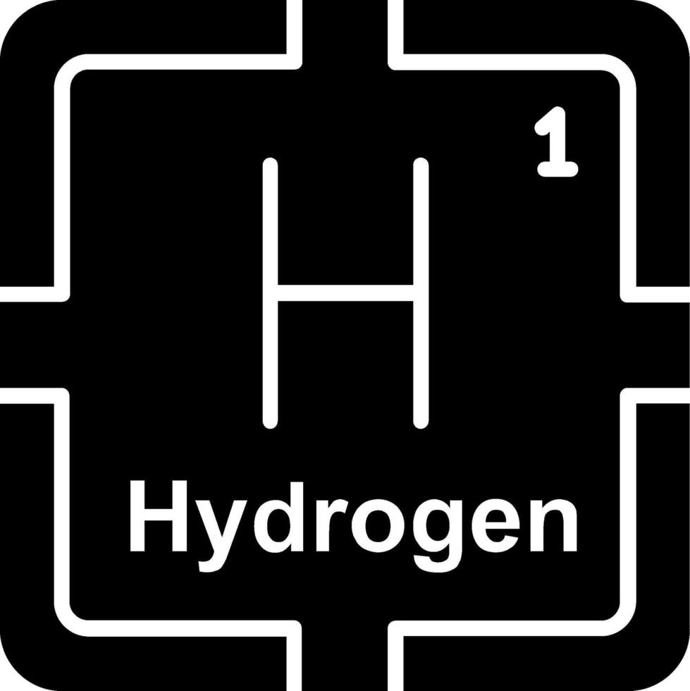 Hydrogen Glyph Icon vector