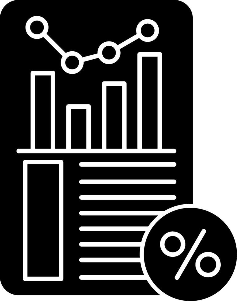 Sales Report Glyph Icon vector