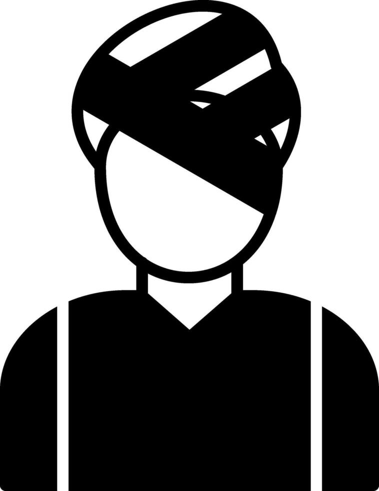 Head Injury Glyph Icon vector