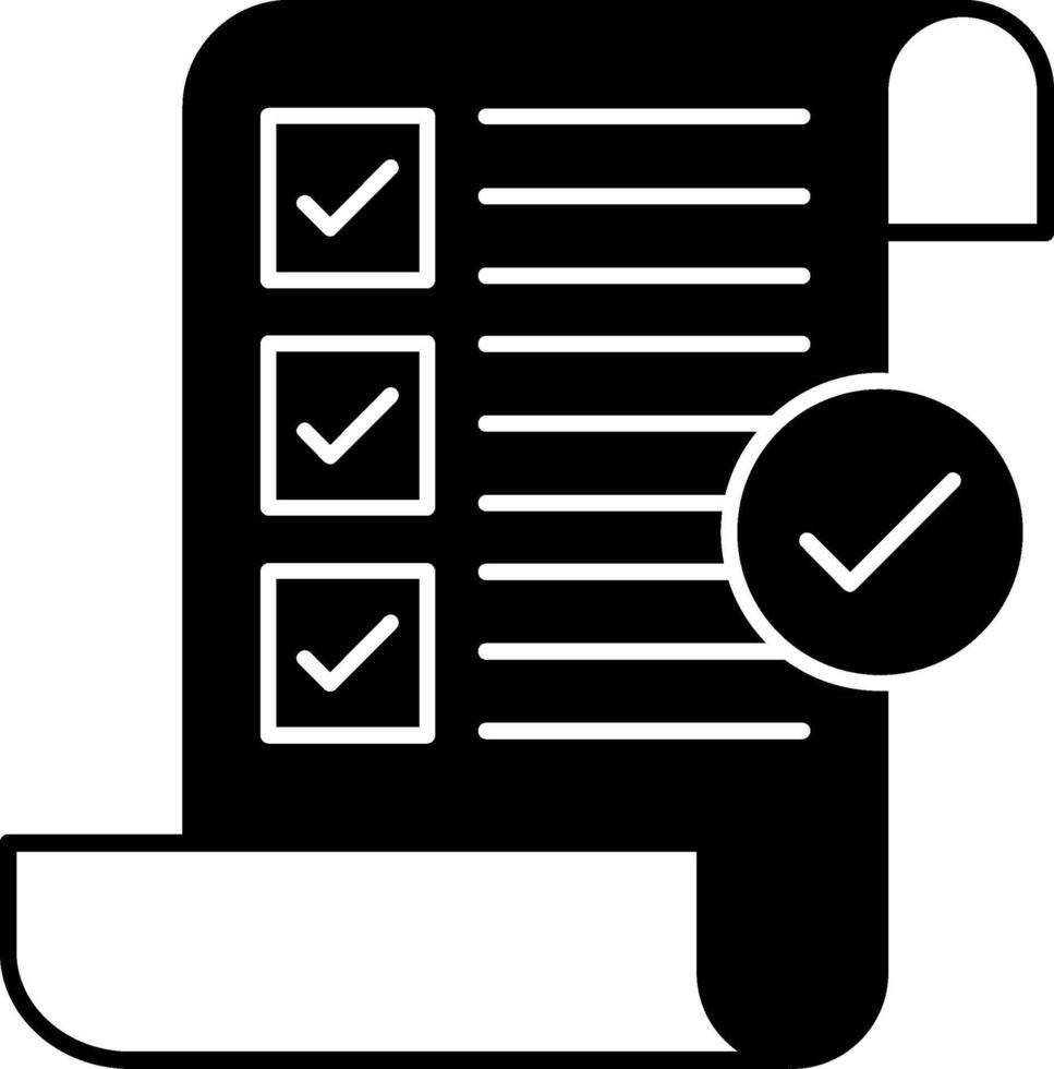 Terms and Conditions Glyph Icon vector