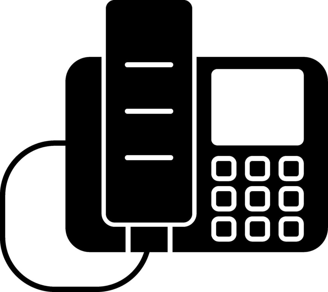 LandGlyph Phone Glyph Icon vector