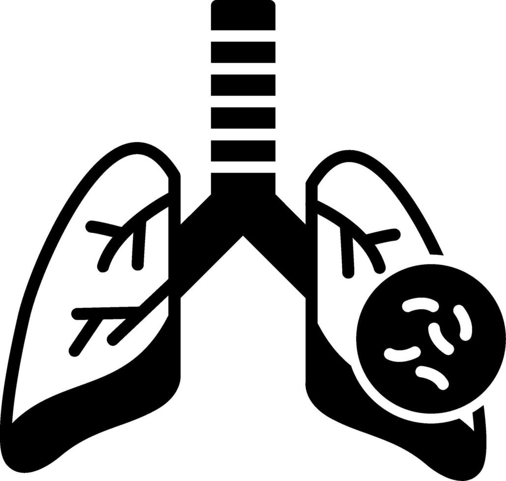Tuberculosis Glyph Icon vector