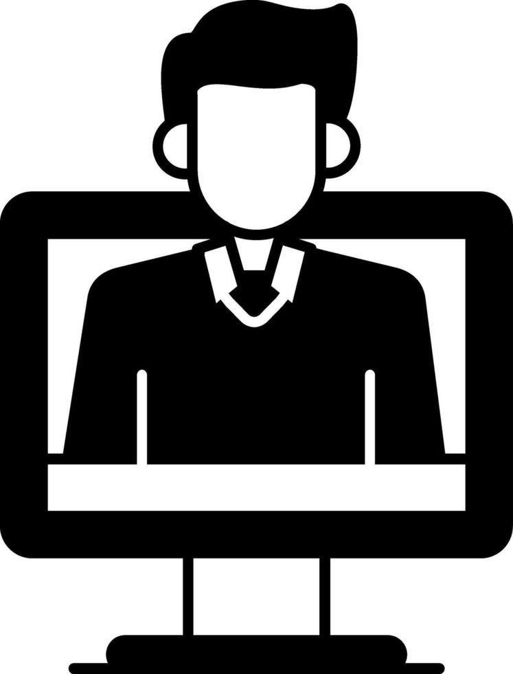 OnGlyph Tutoring Glyph Icon vector