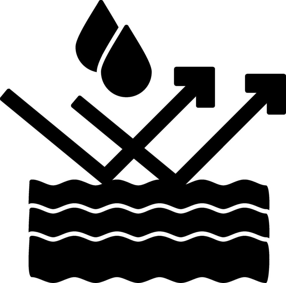 Water Resistant Glyph Icon vector