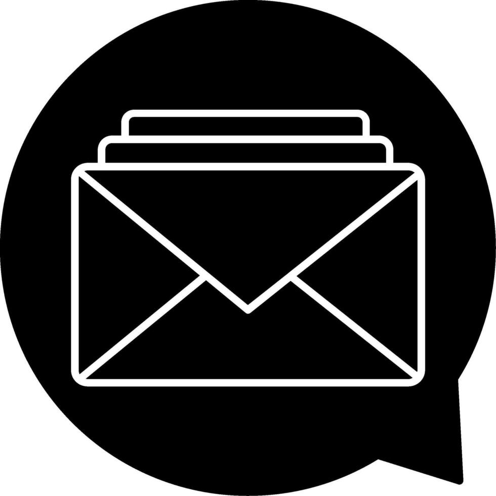 Email Glyph Icon vector