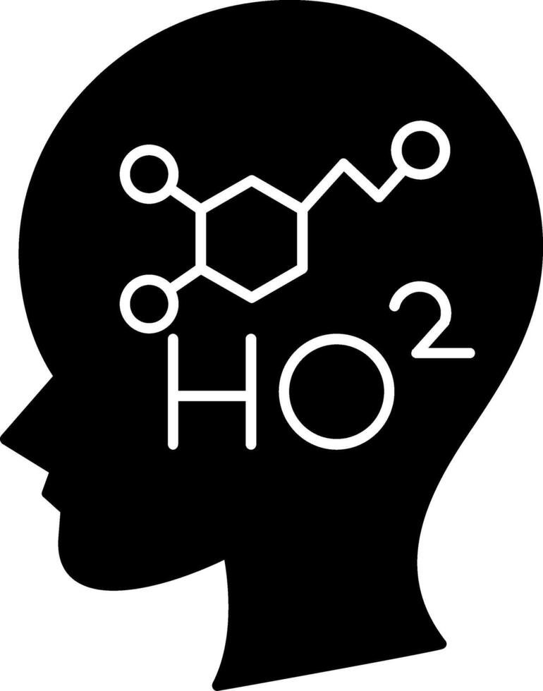 Dopamine Glyph Icon vector