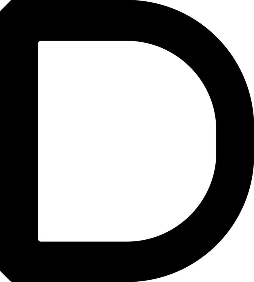 Capital D Icon vector