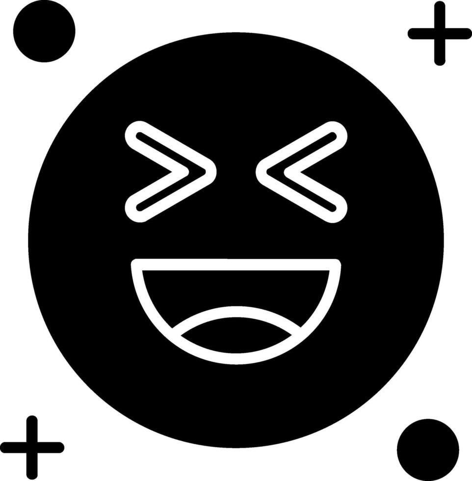 Laugh Glyph Icon vector