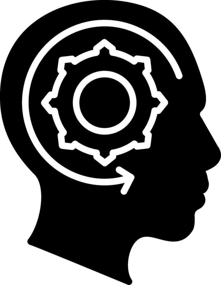 Learning Glyph Icon vector