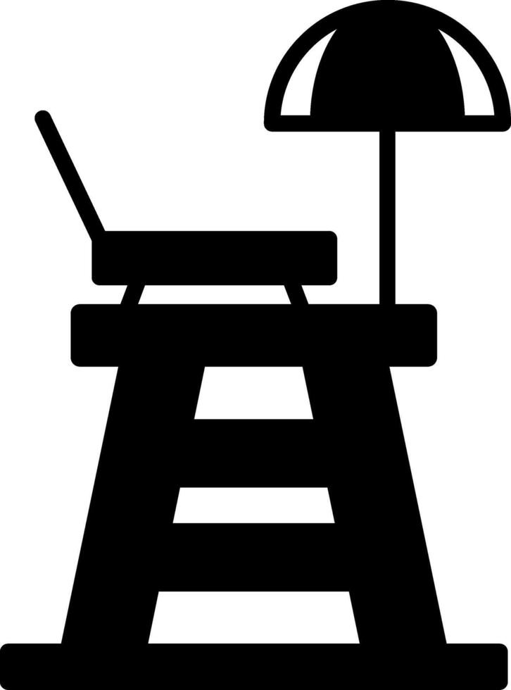 Lifeguard Chair Glyph Icon vector