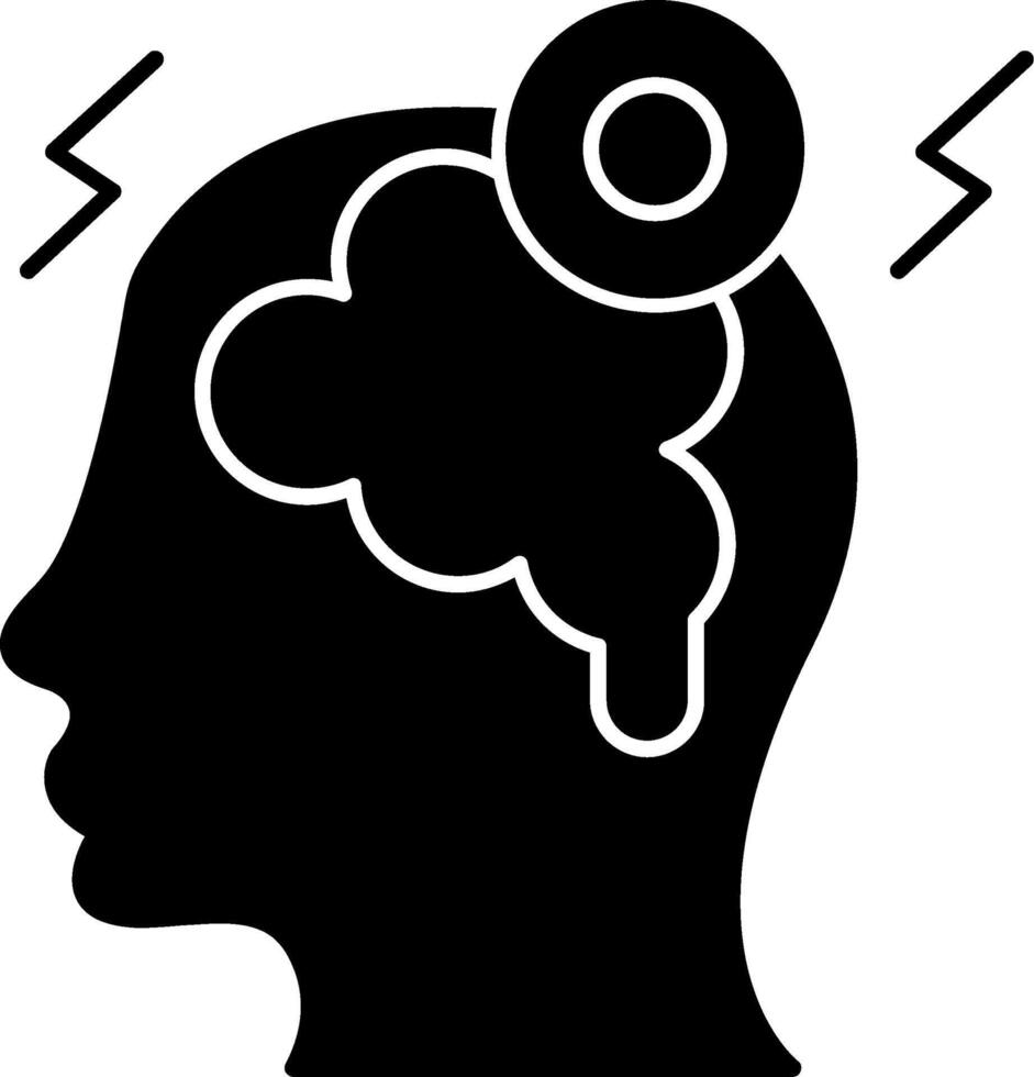 Headache Glyph Icon vector
