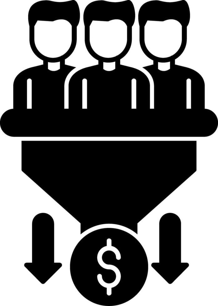 Sales PipeGlyph Glyph Icon vector