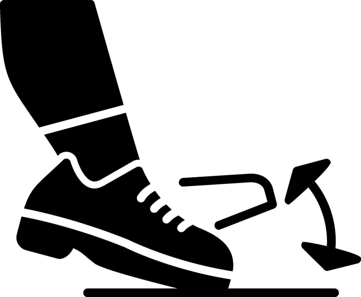Toe Tap Glyph Icon vector