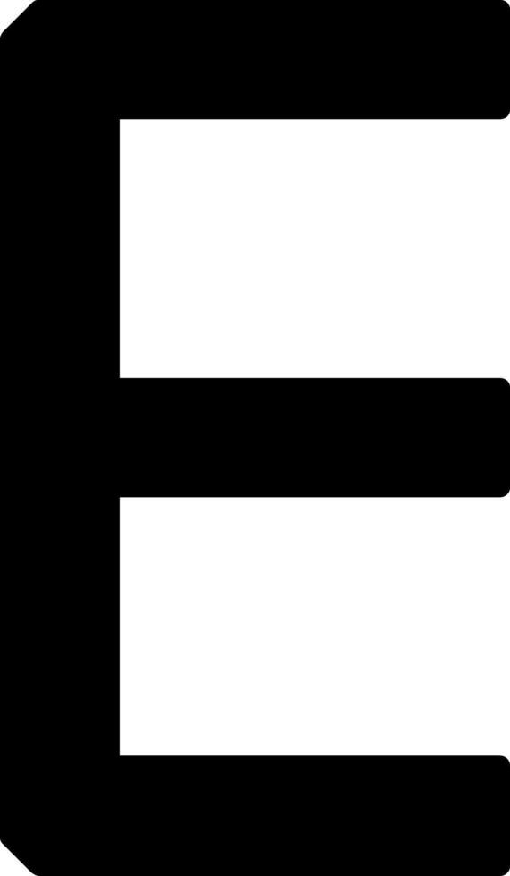 Capital E Icon vector