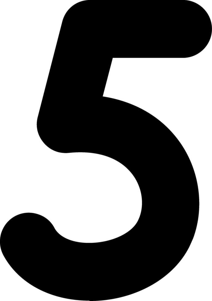 Five Glyph Icon vector