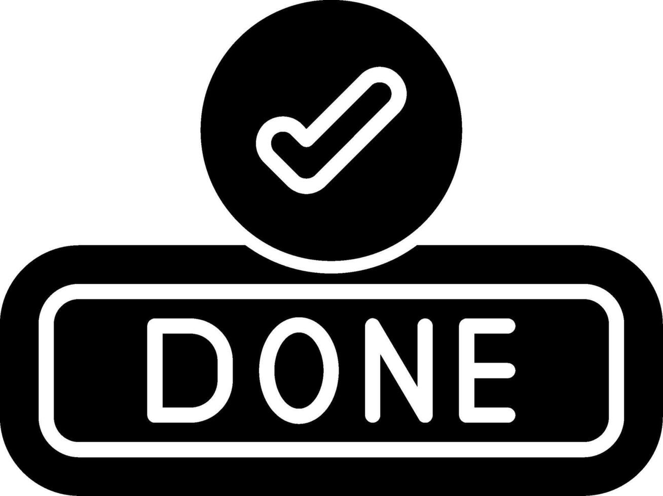 Done Glyph Icon vector