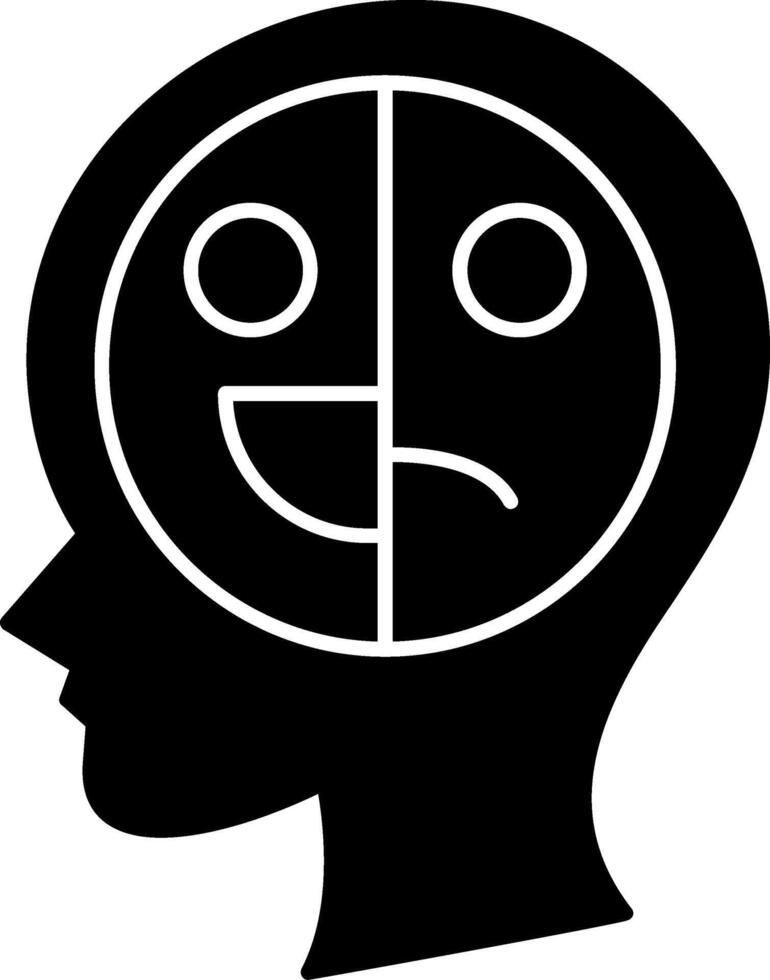 Mood Swings Glyph Icon vector